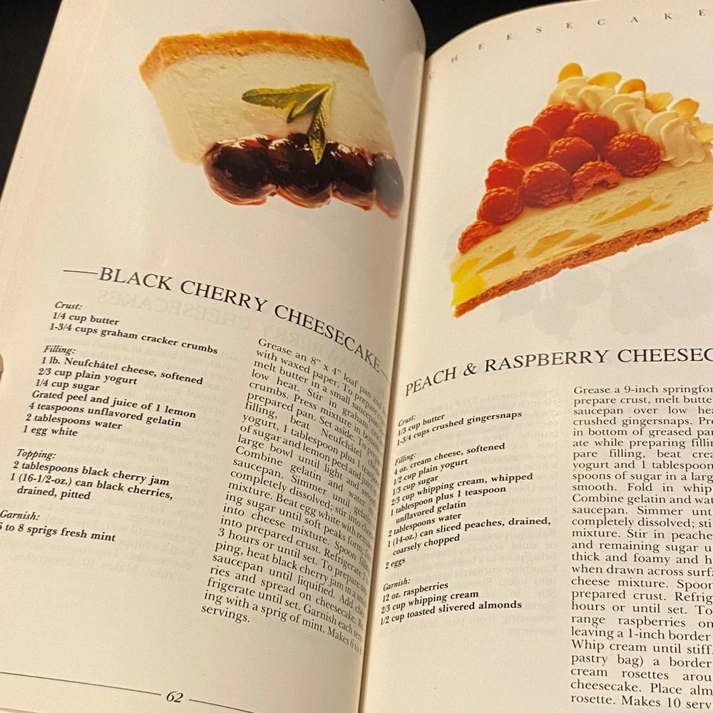 Vintage Cheesecake Cookbook with Colorful Cover